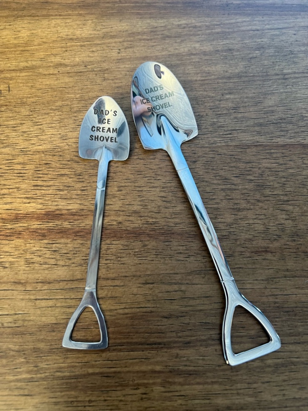 Set of 2 'Dad's Ice Cream Shovel' Spoons